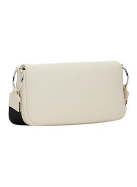 Handtasche Tommy Hilfiger Bold Elongated Frap beige für Frauen