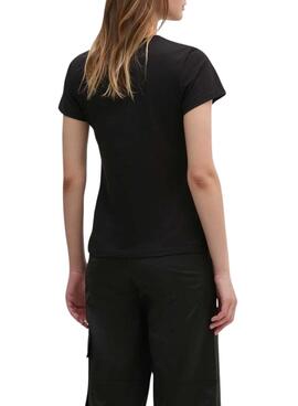 T-shirt Calvin Klein Jeans Faded Monologo schwarz für Frauen