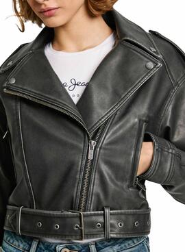 Pepe Jeans Amalia Damen Jacke in Schwarz.