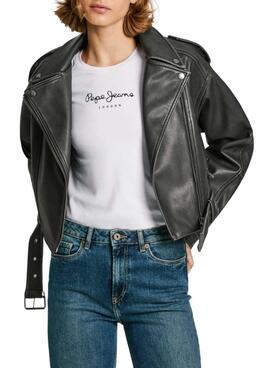 Pepe Jeans Amalia Damen Jacke in Schwarz.