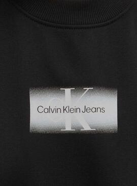 Sweatshirt Calvin Klein Jeans Outlined schwarz für Damen