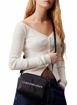 Tasche Calvin Klein Jeans Sculpted Camera Schwarz für Frauen.