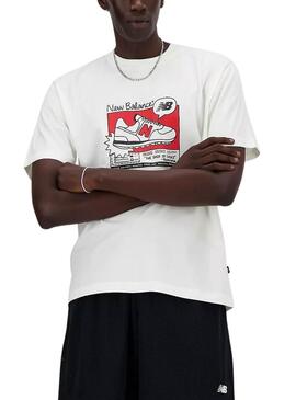 T-Shirt New Balance Relaxed Weiß für Herren.