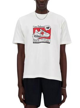 T-Shirt New Balance Relaxed Weiß für Herren.