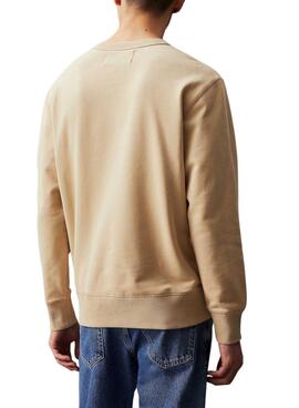 Sweatshirt Calvin Klein Badge beige für Männer