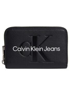 Brieftasche Calvin Klein Sculpted Schwarz für Frauen