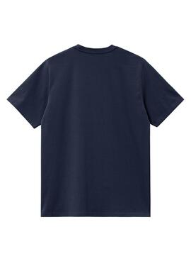 T-Shirt Carhartt American Script in Marineblau für Männer