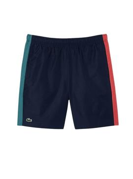 Short Lacoste Trainingsanzug Marineblau für Männer.