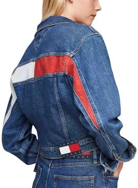 Tommy Jeans Claire Trucker Blue Jeansjacke für Damen.