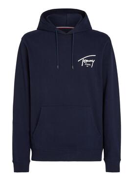 Tommy Jeans Logo Signature Sweatshirt Marineblau für Männer