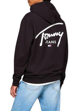 Sweatshirt Tommy Jeans Logo Signature Schwarz