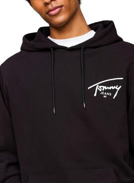 Sweatshirt Tommy Jeans Logo Signature Schwarz