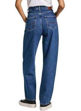 Hose Pepe Jeans Barrel dunkle Denim für Frauen