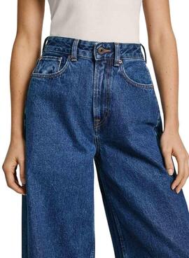 Hose Pepe Jeans Barrel dunkle Denim für Frauen