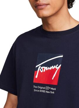 T-shirt Tommy Jeans Regular in Dunkelblau für Herren