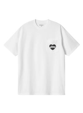 T-shirt Carhartt Amour Pocket weiß für Männer