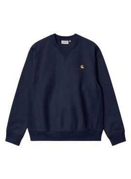 Sweatshirt Carhartt American Script Marineblau für Männer