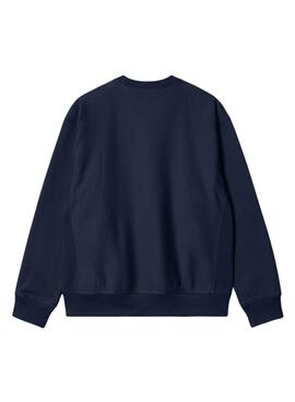 Sweatshirt Carhartt American Script Marineblau für Männer