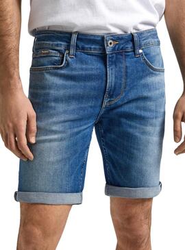 Shorts Pepe Jeans Denim Slim Blau für Herren