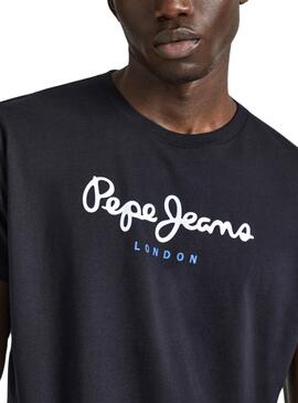 T-Shirt Pepe Jeans Eggo Schwarz für Herren