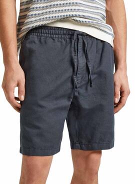 Shorts Pepe Jeans Leinen Marineblau für Herren.