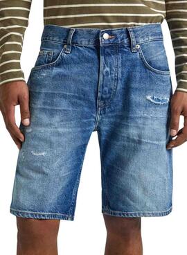 Pepe Jeans Shorts Repair Blau für Herren