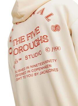 Sweatshirt Jack and Jones Brooklyn beige für Männer.