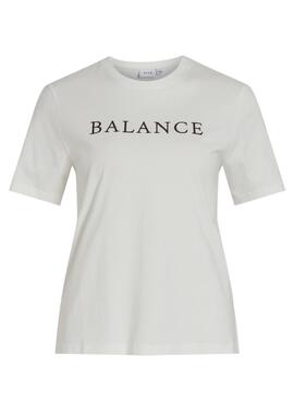 T-Shirt Vila Visybil Balance weiß für Damen