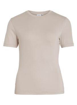 T-Shirt Vila Alexia in Beige für Damen