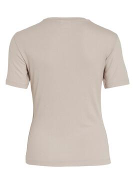 T-Shirt Vila Alexia in Beige für Damen