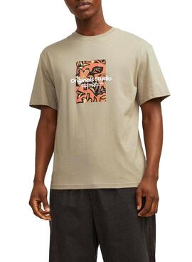 T-Shirt Jack and Jones Jorsequioia Sand für Männer