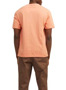 T-Shirt Jack and Jones Jorsequioia orange für Männer.