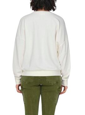 Sweatshirt Only Layla beige für Frauen.