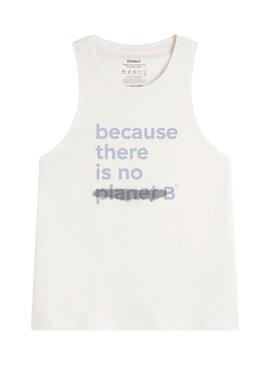 T-Shirt Ecoalf Underlined Weiß Für Frauen