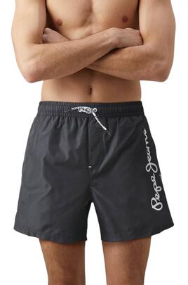 Badeshorts Pepe Jeans Logo Schwarz für Herren