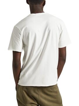 T-Shirt Pepe Jeans Carrinson Weiß für Herren