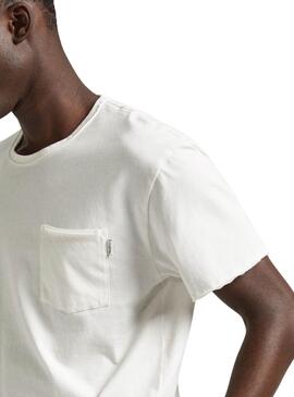 T-Shirt Pepe Jeans Carrinson Weiß für Herren