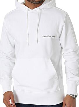 Kapuzenpullover Calvin Klein Jeans Institutional Hoodie Weiß