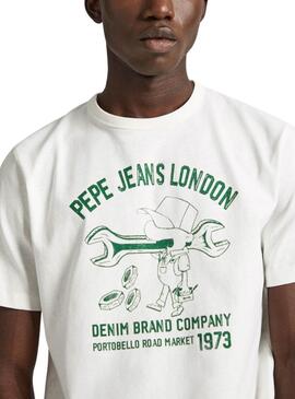 T-shirt Pepe Jeans Cedric Weiß für Herren