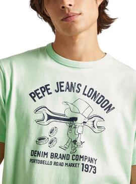 T-shirt Pepe Jeans Cedric Grün für Herren