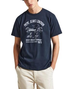 T-Shirt Pepe Jeans Cedric Marino für Herren
