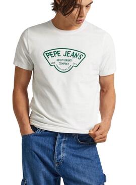 T-shirt Pepe Jeans Cherry Weiß für Männer