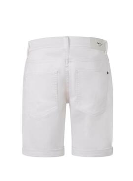 Shorts Pepe Jeans Slim Weiß für Männer.