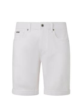 Shorts Pepe Jeans Slim Weiß für Männer.