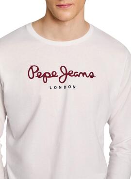 T-Shirt Pepe Jeans Eggo Long Weiss für Herren