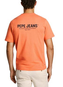 T-Shirt Pepe Jeans Sam orange für Männer