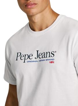 T-Shirt Pepe Jeans Albert weiß für Männer