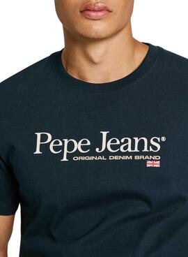 T-Shirt Pepe Jeans Albert in Marineblau für Herren