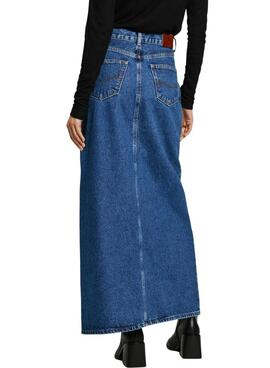 Rock Pepe Jeans Maxi Blau für Frauen