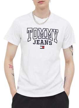 T-Shirt Tommy Jeans Entry Weiss für Herren